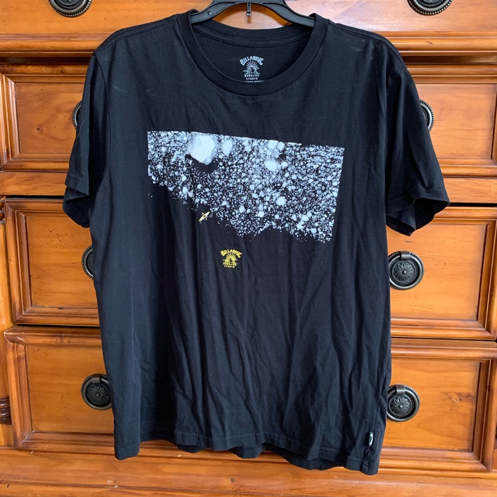 Billabong x Burkard Studios collab black tshirt with original nature photo. M